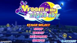 Vroom in the Night Sky Title Screen